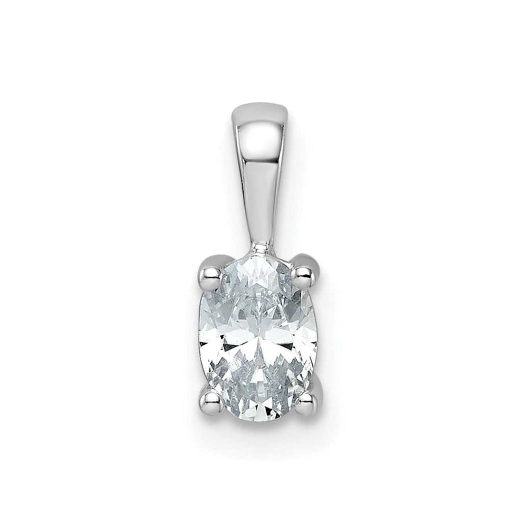 10K Yellow Gold 1/2 ct Lab Grown Diamond VS+ F+ Oval Complete 4 Prong Pendant – Elegant Jewelry Gift for Birthday, Anniversary, Engagement, Wedding