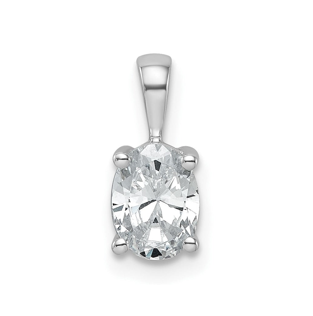 10K Yellow Gold 1/2 ct Lab Grown Diamond VS+ F+ Oval Complete 4 Prong Pendant – Elegant Jewelry Gift for Birthday, Anniversary, Engagement, Wedding