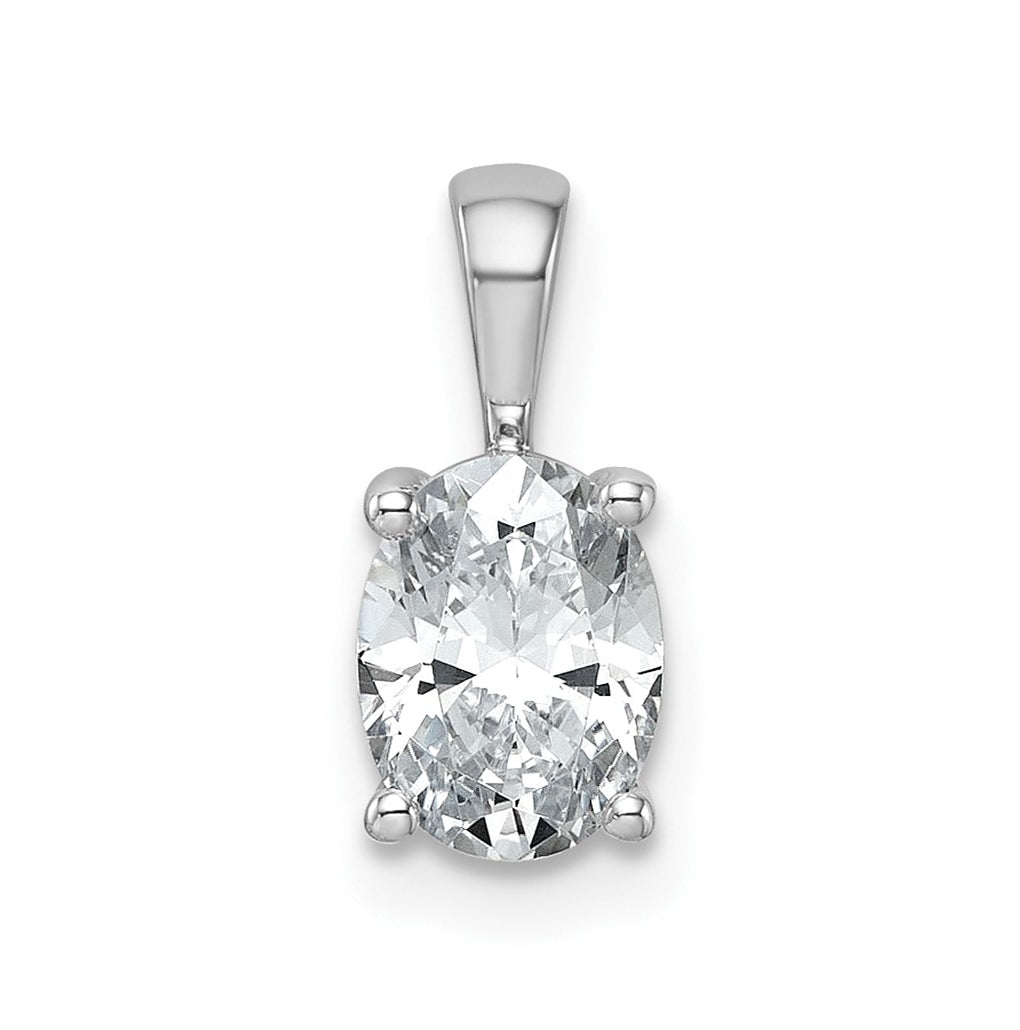 10K Yellow Gold 1/2 ct Lab Grown Diamond VS+ F+ Oval Complete 4 Prong Pendant – Elegant Jewelry Gift for Birthday, Anniversary, Engagement, Wedding