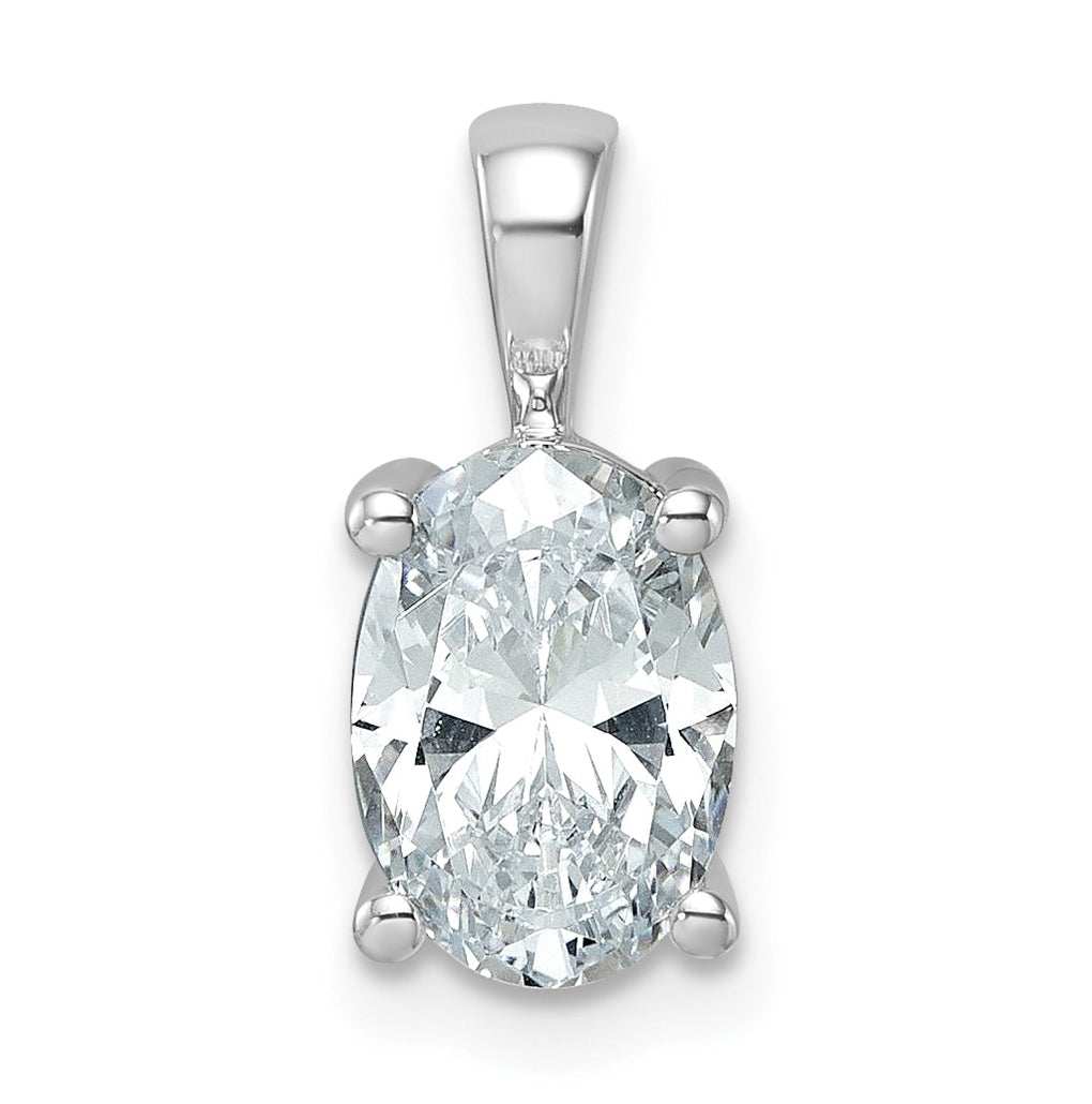 10K Yellow Gold 1/2 ct Lab Grown Diamond VS+ F+ Oval Complete 4 Prong Pendant – Elegant Jewelry Gift for Birthday, Anniversary, Engagement, Wedding
