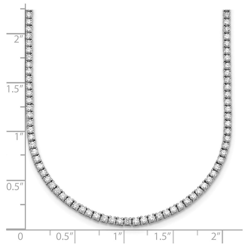 10k Yellow Gold 4 1/2ct Lab Grown Diamond VS+ F+ 18in Straight Tennis Necklace – Elegant Jewelry Gift for Birthday, Anniversary, Engagement, Wedding