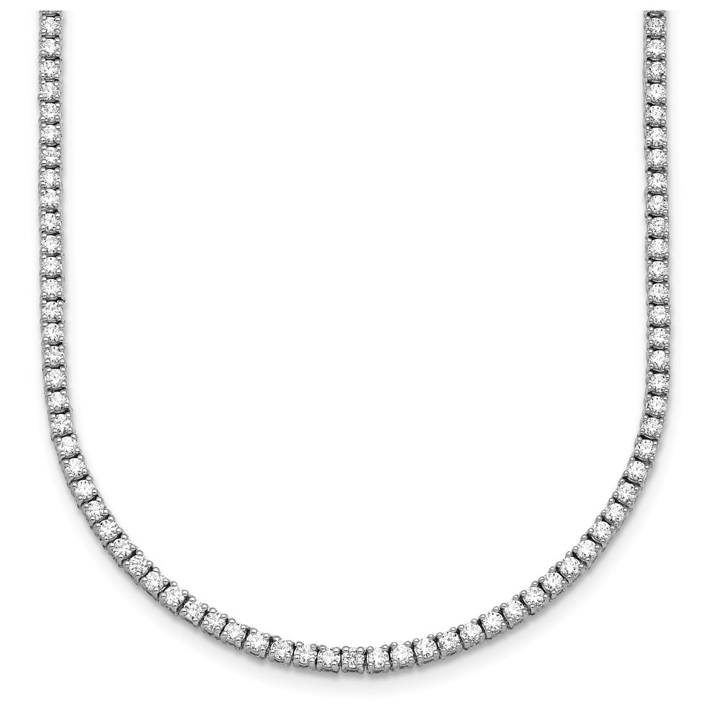 10k Yellow Gold 4 1/2ct Lab Grown Diamond VS+ F+ 18in Straight Tennis Necklace – Elegant Jewelry Gift for Birthday, Anniversary, Engagement, Wedding
