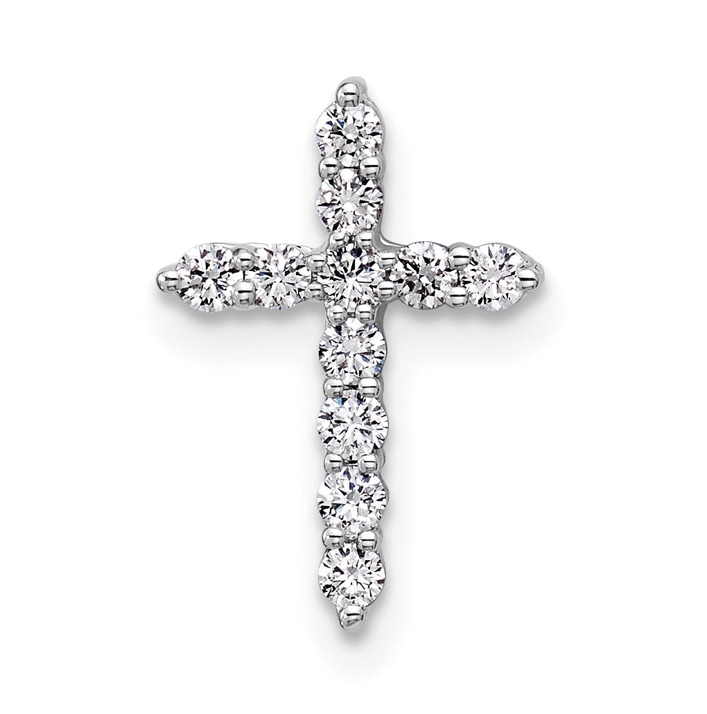 10k Yellow Gold 1/5ct Lab Grown Diamond VS/SI+ G+ Complete Cross Chain Slide Pendant – Elegant Jewelry Gift for Birthday, Anniversary, Engagement, Wedding
