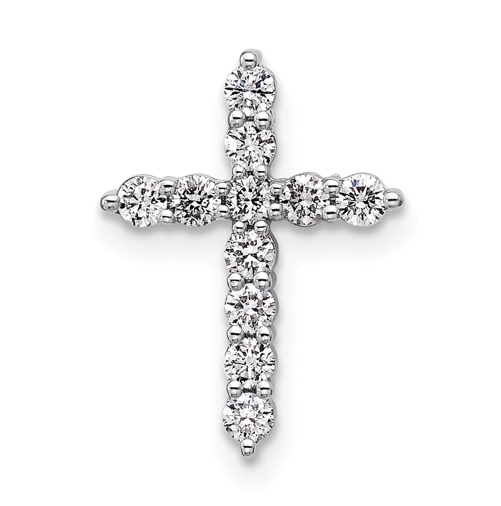 10k Yellow Gold 1/3ct Lab Grown Diamond VS/SI+ G+ Complete Cross Chain Slide Pendant – Elegant Jewelry Gift for Birthday, Anniversary, Engagement, Wedding