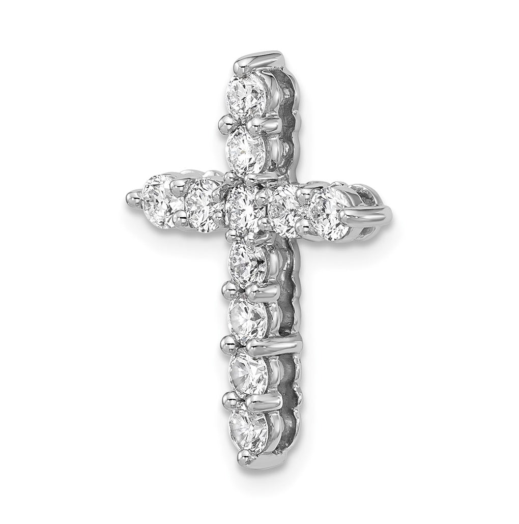 10K Yellow Gold 1ct Lab Grown Diamond VS/SI+ G+ Complete Cross Chain Slide Pendant – Elegant Jewelry Gift for Birthday, Anniversary, Engagement, Wedding