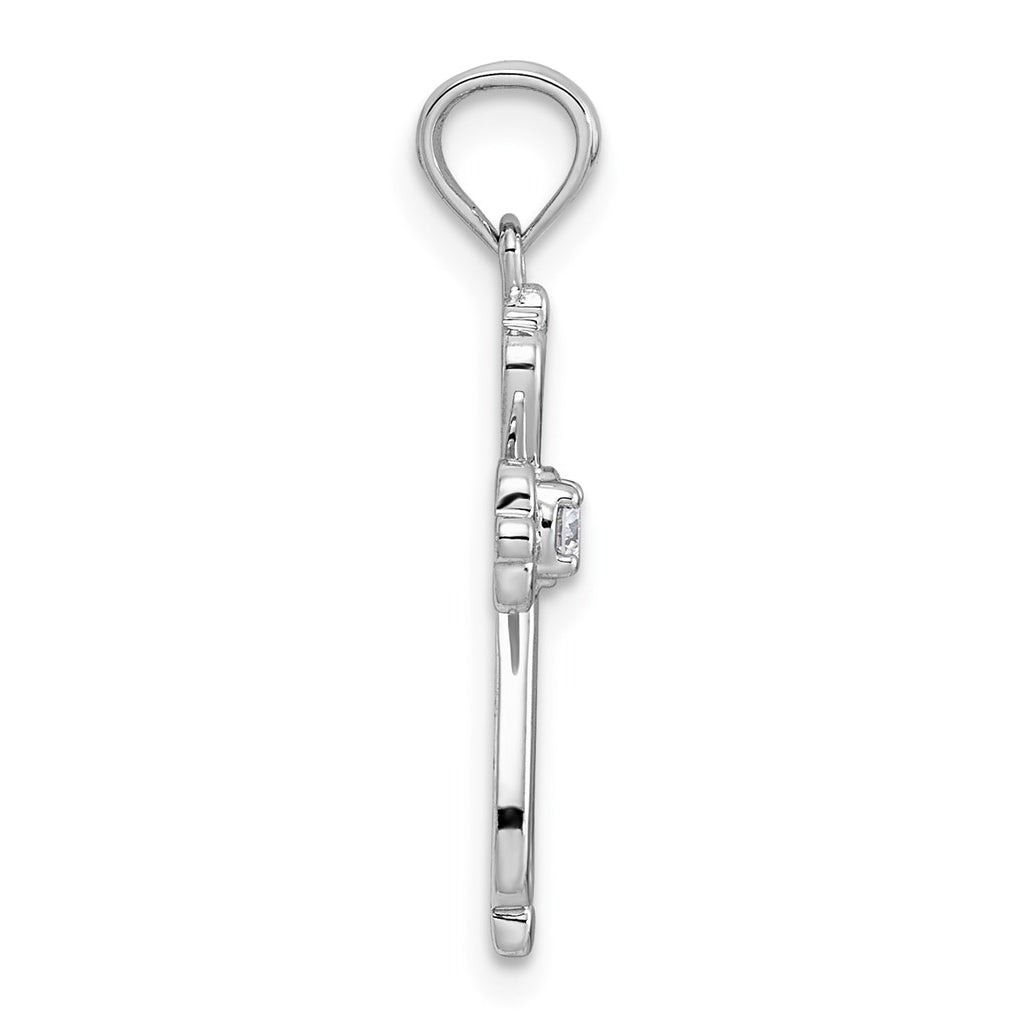 14k Yellow Gold Lab Grown Diamond VS/SI+ G+ Accented Complete Cross Pendant – Elegant Jewelry Gift for Birthday, Anniversary, Engagement, Wedding