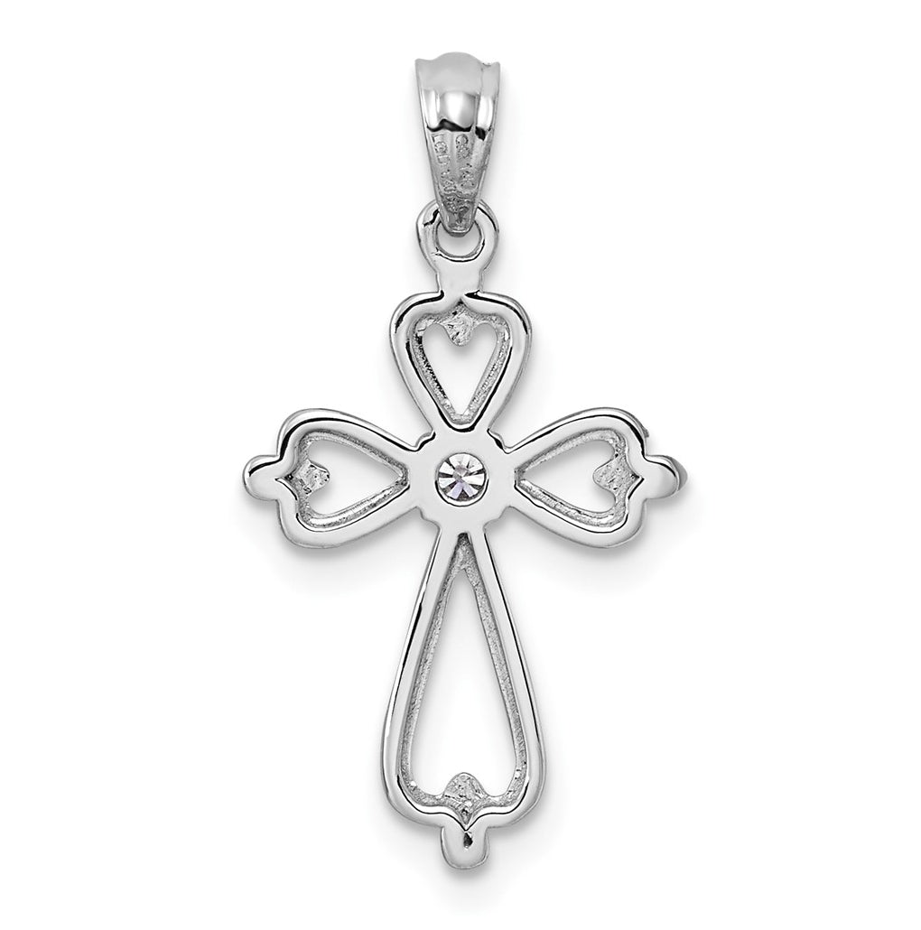 14k Yellow Gold Lab Grown Diamond VS/SI+ G+ Accented Complete Cross Pendant – Elegant Jewelry Gift for Birthday, Anniversary, Engagement, Wedding