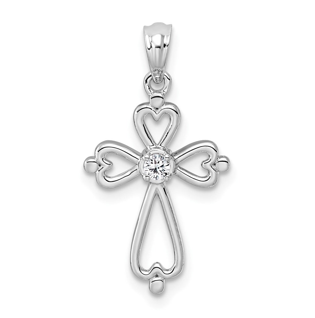 14k Yellow Gold Lab Grown Diamond VS/SI+ G+ Accented Complete Cross Pendant – Elegant Jewelry Gift for Birthday, Anniversary, Engagement, Wedding