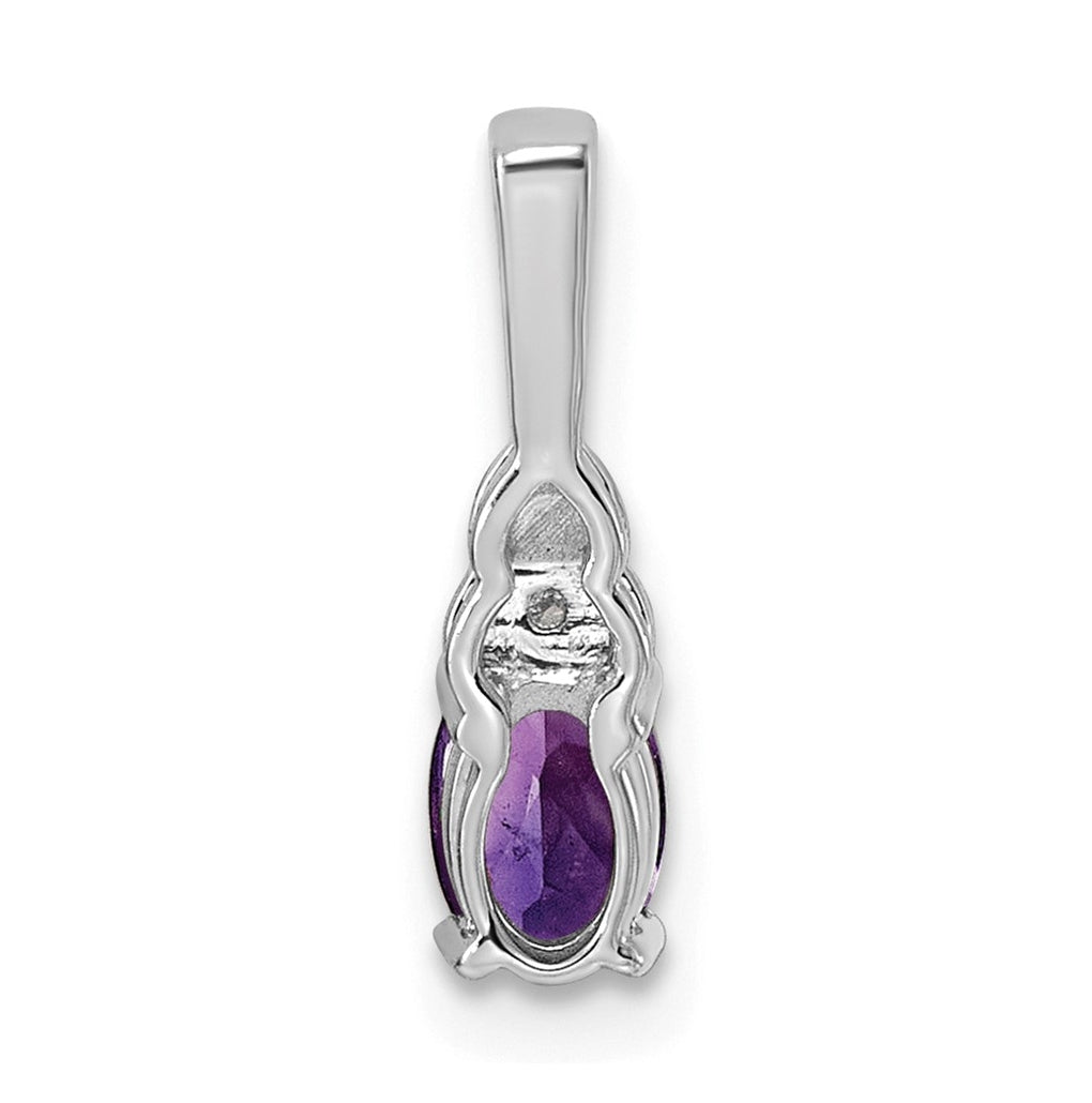 14K Yellow Gold Amethyst & Lab Grown Diamond VS/SI+ G+ February Birthstone Complete Pendant – Elegant Jewelry Gift for Birthday, Anniversary, Engagement, Wedding