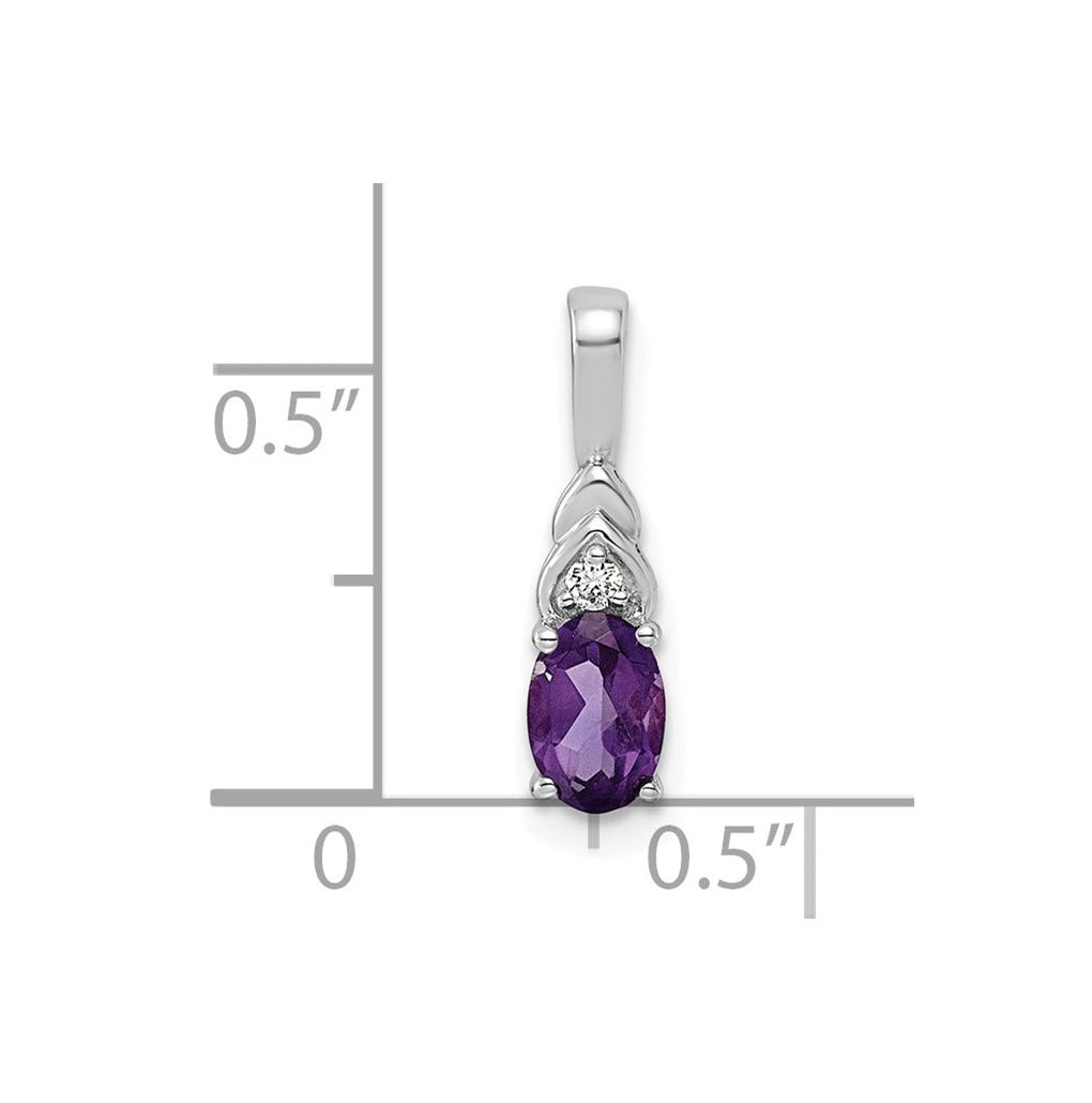 14K Yellow Gold Amethyst & Lab Grown Diamond VS/SI+ G+ February Birthstone Complete Pendant – Elegant Jewelry Gift for Birthday, Anniversary, Engagement, Wedding