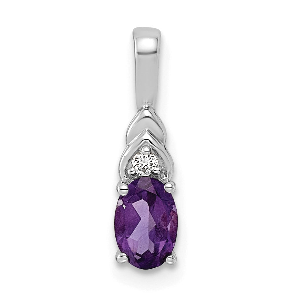14K Yellow Gold Amethyst & Lab Grown Diamond VS/SI+ G+ February Birthstone Complete Pendant – Elegant Jewelry Gift for Birthday, Anniversary, Engagement, Wedding