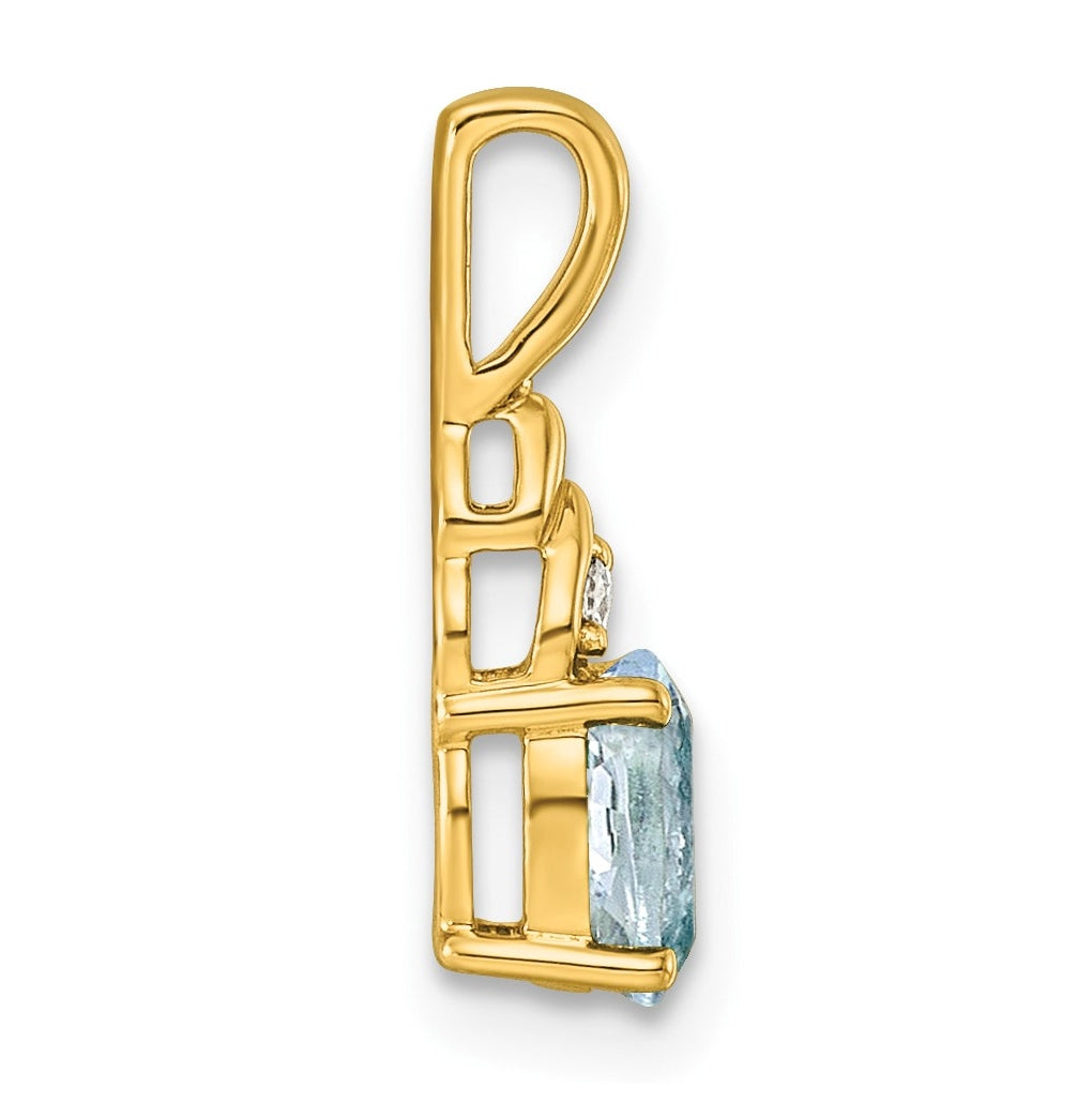 14K Yellow Gold Amethyst & Lab Grown Diamond VS/SI+ G+ February Birthstone Complete Pendant – Elegant Jewelry Gift for Birthday, Anniversary, Engagement, Wedding