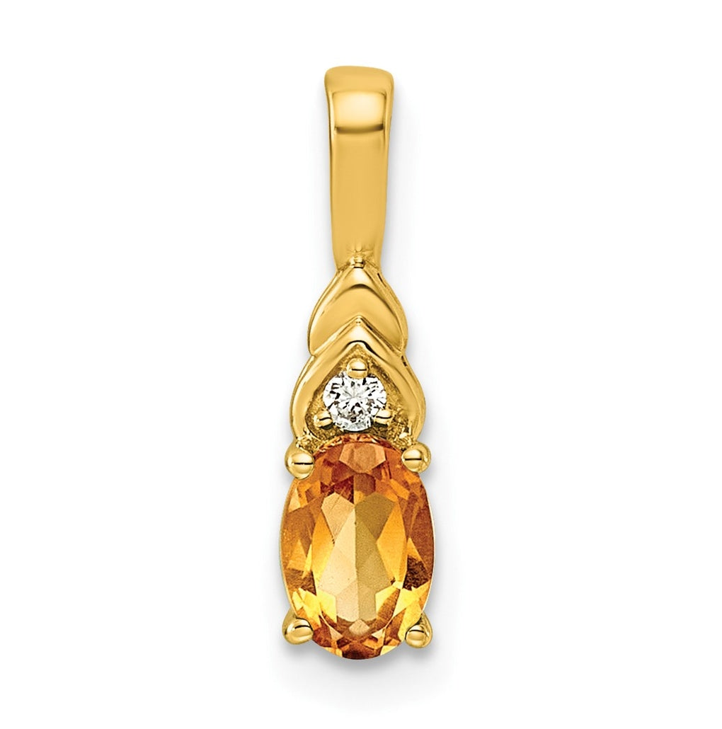 14K Yellow Gold Amethyst & Lab Grown Diamond VS/SI+ G+ February Birthstone Complete Pendant – Elegant Jewelry Gift for Birthday, Anniversary, Engagement, Wedding