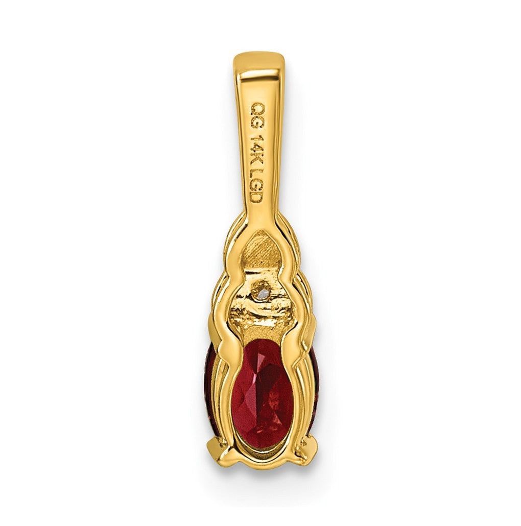 14K Yellow Gold Amethyst & Lab Grown Diamond VS/SI+ G+ February Birthstone Complete Pendant – Elegant Jewelry Gift for Birthday, Anniversary, Engagement, Wedding