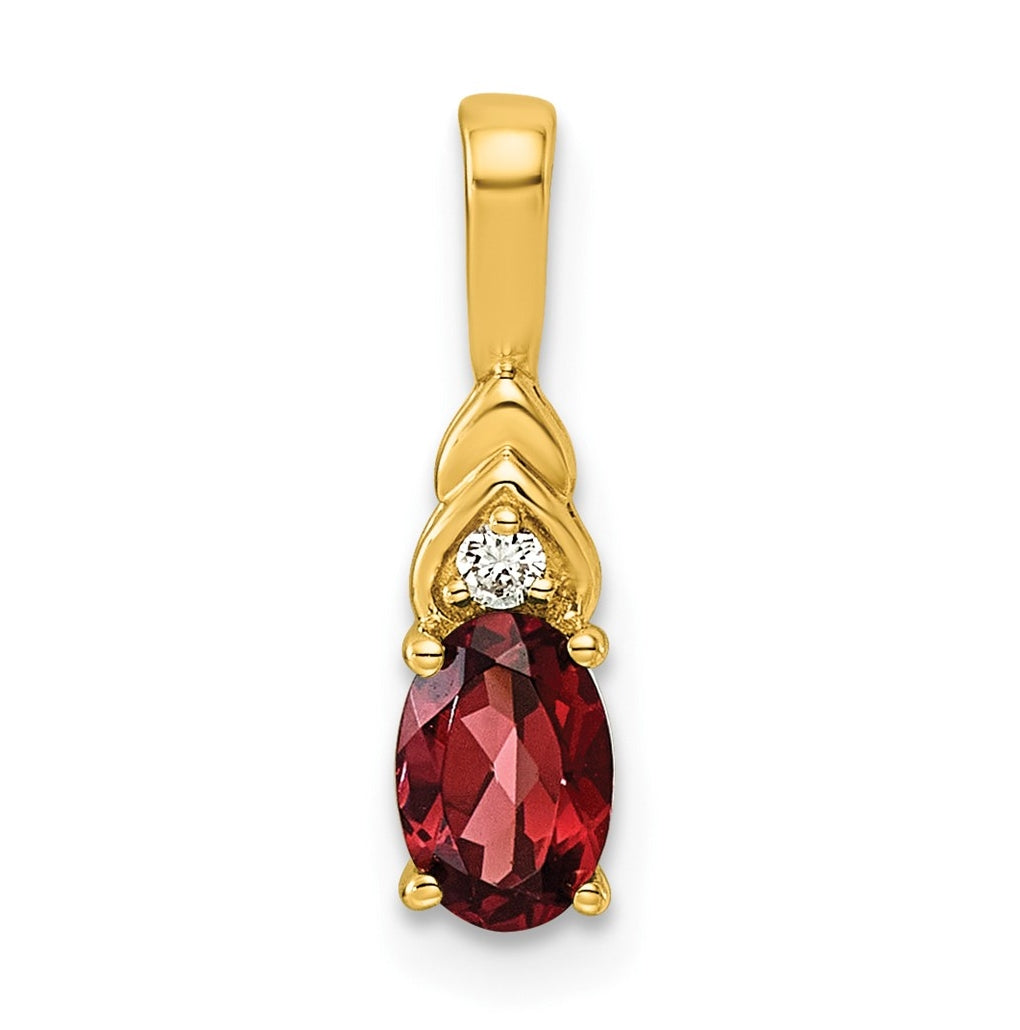 14K Yellow Gold Amethyst & Lab Grown Diamond VS/SI+ G+ February Birthstone Complete Pendant – Elegant Jewelry Gift for Birthday, Anniversary, Engagement, Wedding