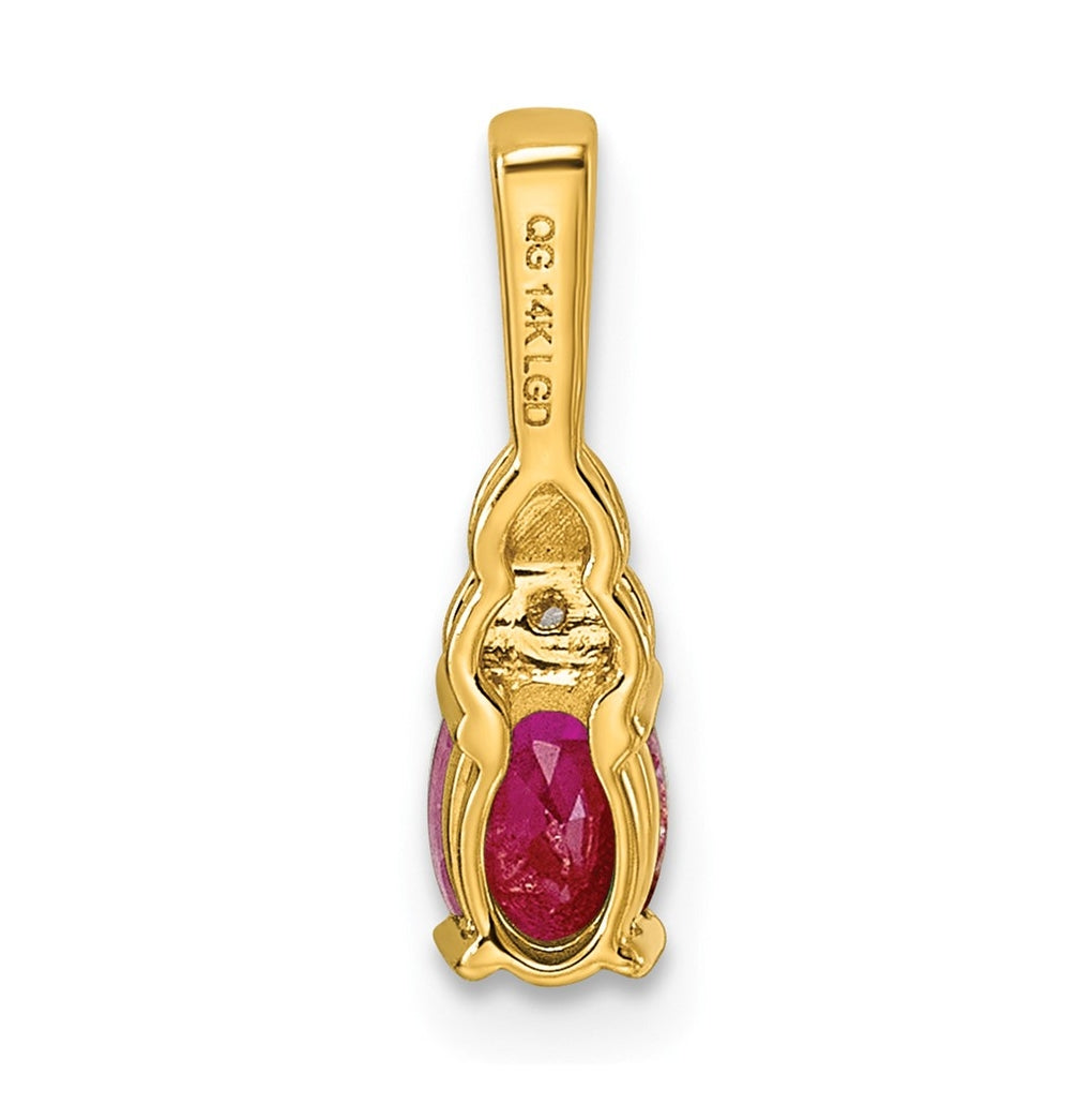 14K Yellow Gold Amethyst & Lab Grown Diamond VS/SI+ G+ February Birthstone Complete Pendant – Elegant Jewelry Gift for Birthday, Anniversary, Engagement, Wedding