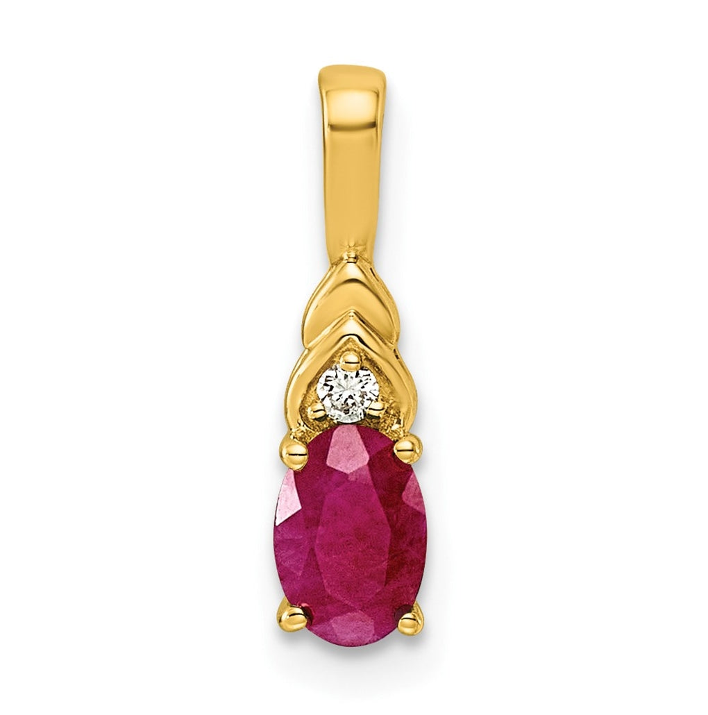 14K Yellow Gold Amethyst & Lab Grown Diamond VS/SI+ G+ February Birthstone Complete Pendant – Elegant Jewelry Gift for Birthday, Anniversary, Engagement, Wedding