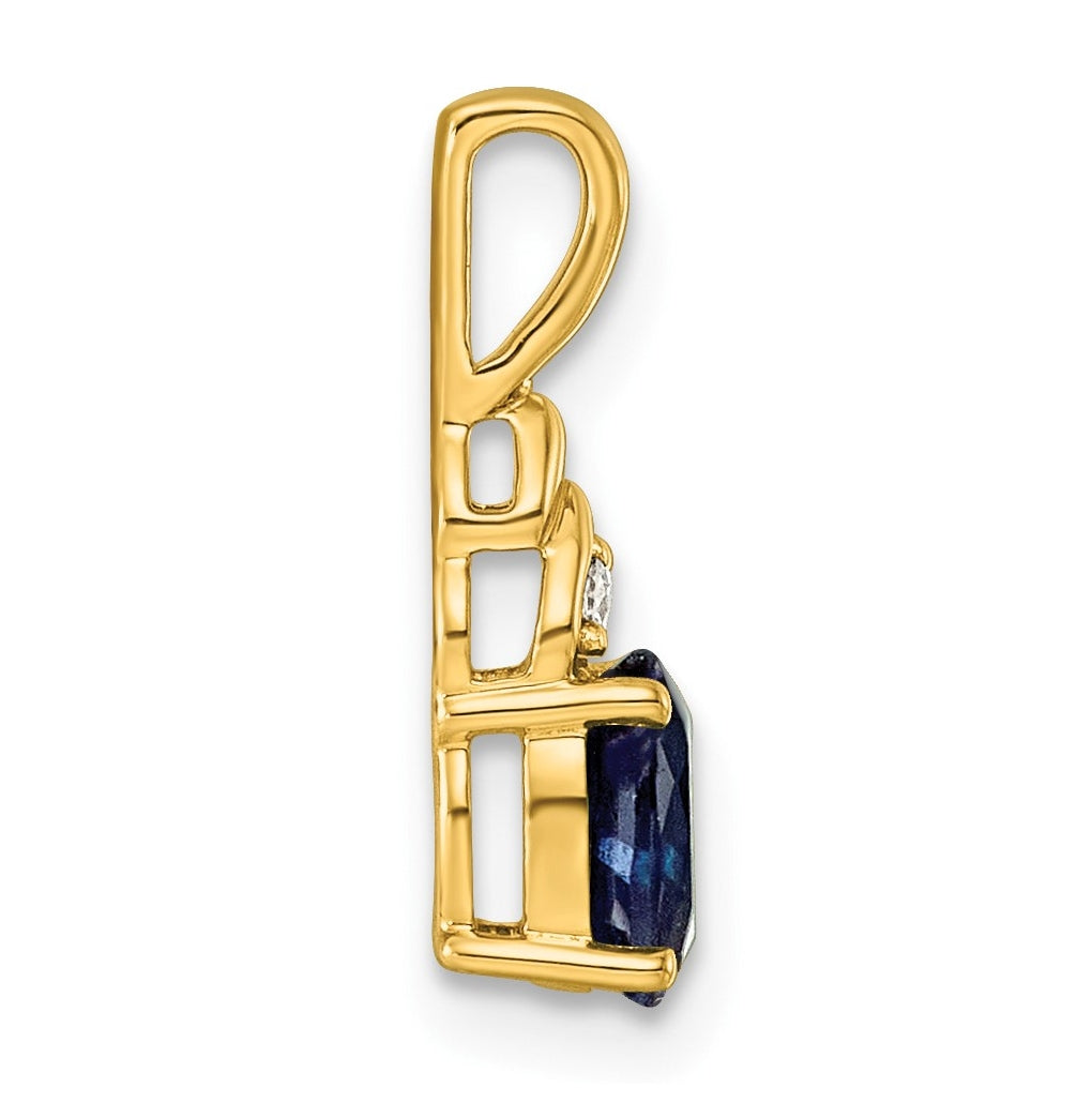 14K Yellow Gold Amethyst & Lab Grown Diamond VS/SI+ G+ February Birthstone Complete Pendant – Elegant Jewelry Gift for Birthday, Anniversary, Engagement, Wedding