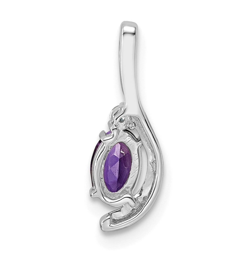 14K Yellow Gold Amethyst & Lab Grown Diamond VS/SI+ G+ February Birthstone Complete Pendant – Elegant Jewelry Gift for Birthday, Anniversary, Engagement, Wedding