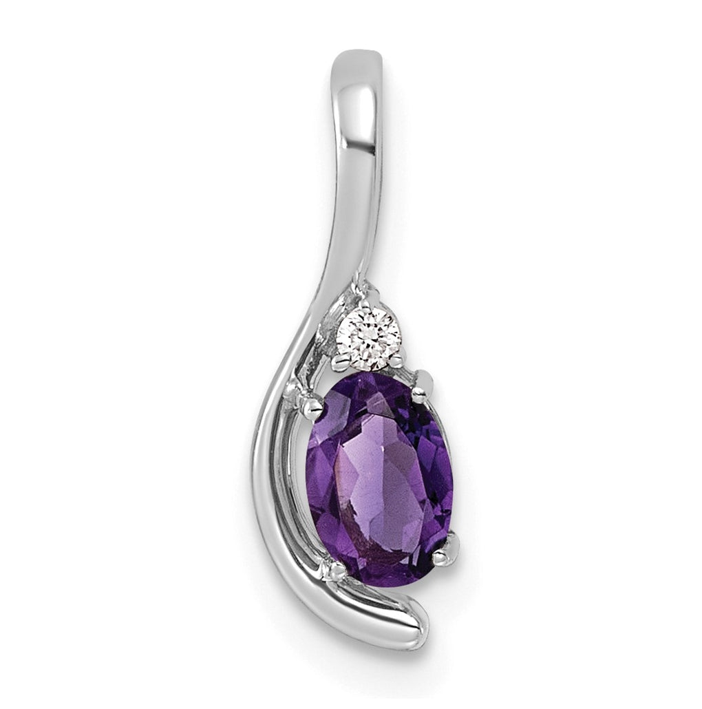 14K Yellow Gold Amethyst & Lab Grown Diamond VS/SI+ G+ February Birthstone Complete Pendant – Elegant Jewelry Gift for Birthday, Anniversary, Engagement, Wedding