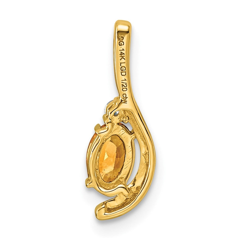 14K Yellow Gold Amethyst & Lab Grown Diamond VS/SI+ G+ February Birthstone Complete Pendant – Elegant Jewelry Gift for Birthday, Anniversary, Engagement, Wedding