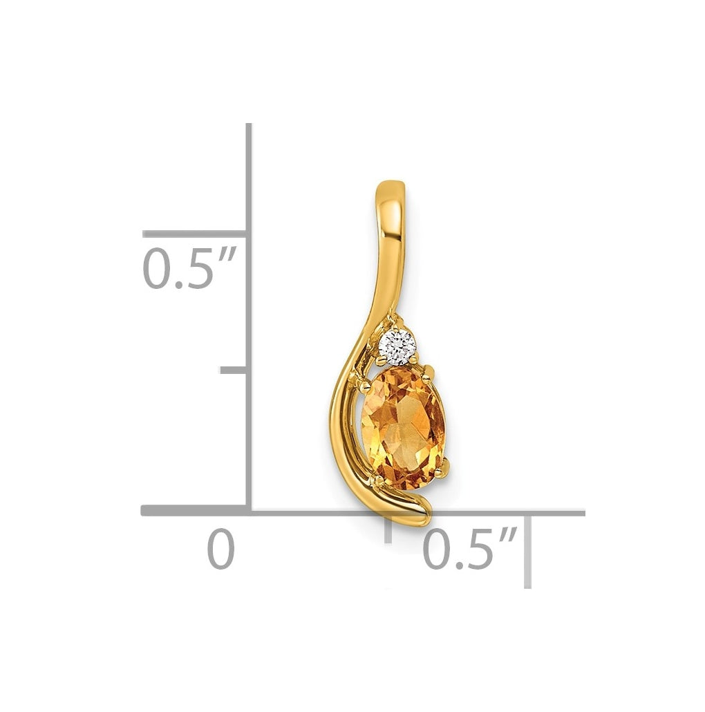 14K Yellow Gold Amethyst & Lab Grown Diamond VS/SI+ G+ February Birthstone Complete Pendant – Elegant Jewelry Gift for Birthday, Anniversary, Engagement, Wedding