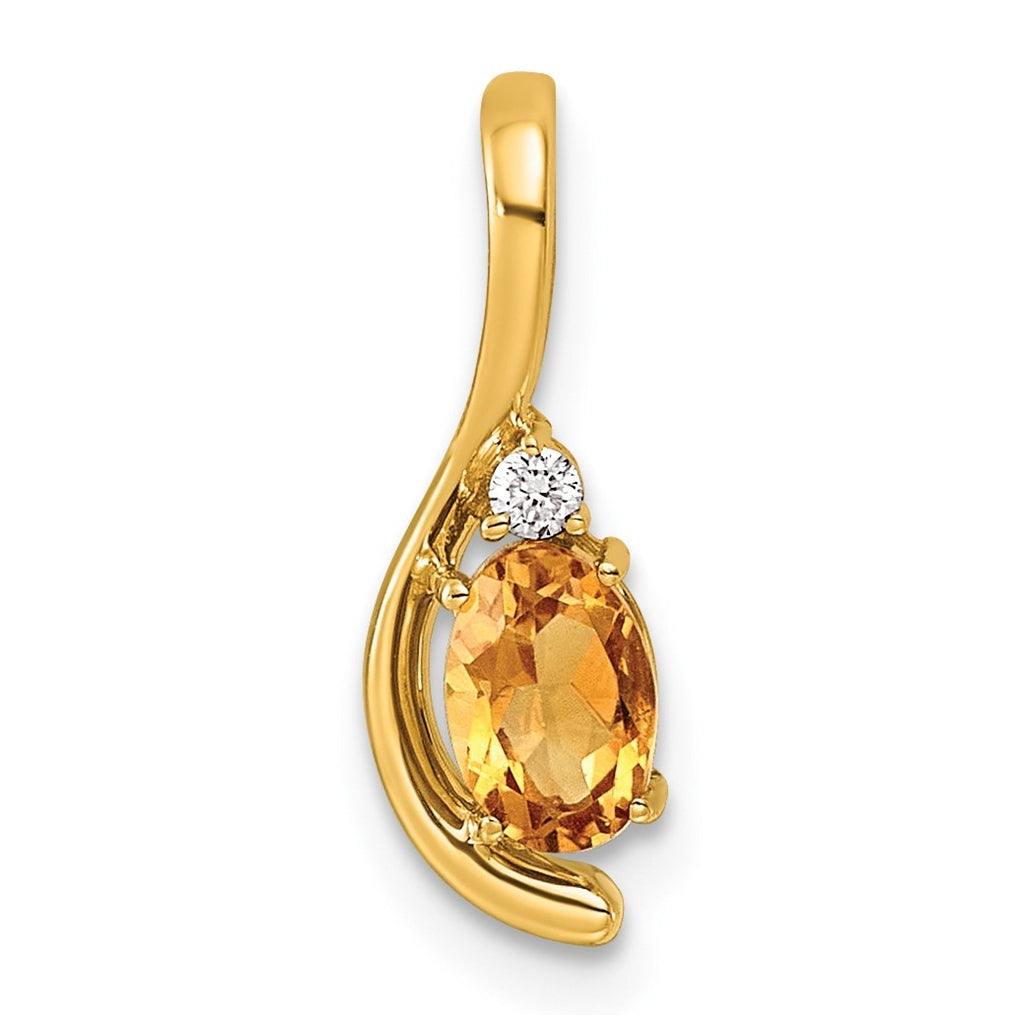 14K Yellow Gold Amethyst & Lab Grown Diamond VS/SI+ G+ February Birthstone Complete Pendant – Elegant Jewelry Gift for Birthday, Anniversary, Engagement, Wedding