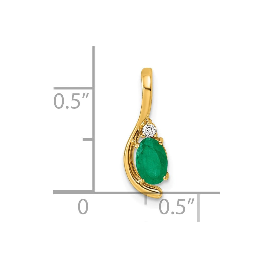14K Yellow Gold Amethyst & Lab Grown Diamond VS/SI+ G+ February Birthstone Complete Pendant – Elegant Jewelry Gift for Birthday, Anniversary, Engagement, Wedding