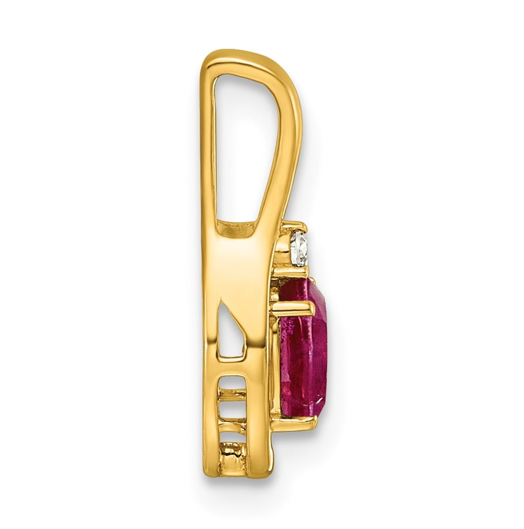 14K Yellow Gold Amethyst & Lab Grown Diamond VS/SI+ G+ February Birthstone Complete Pendant – Elegant Jewelry Gift for Birthday, Anniversary, Engagement, Wedding