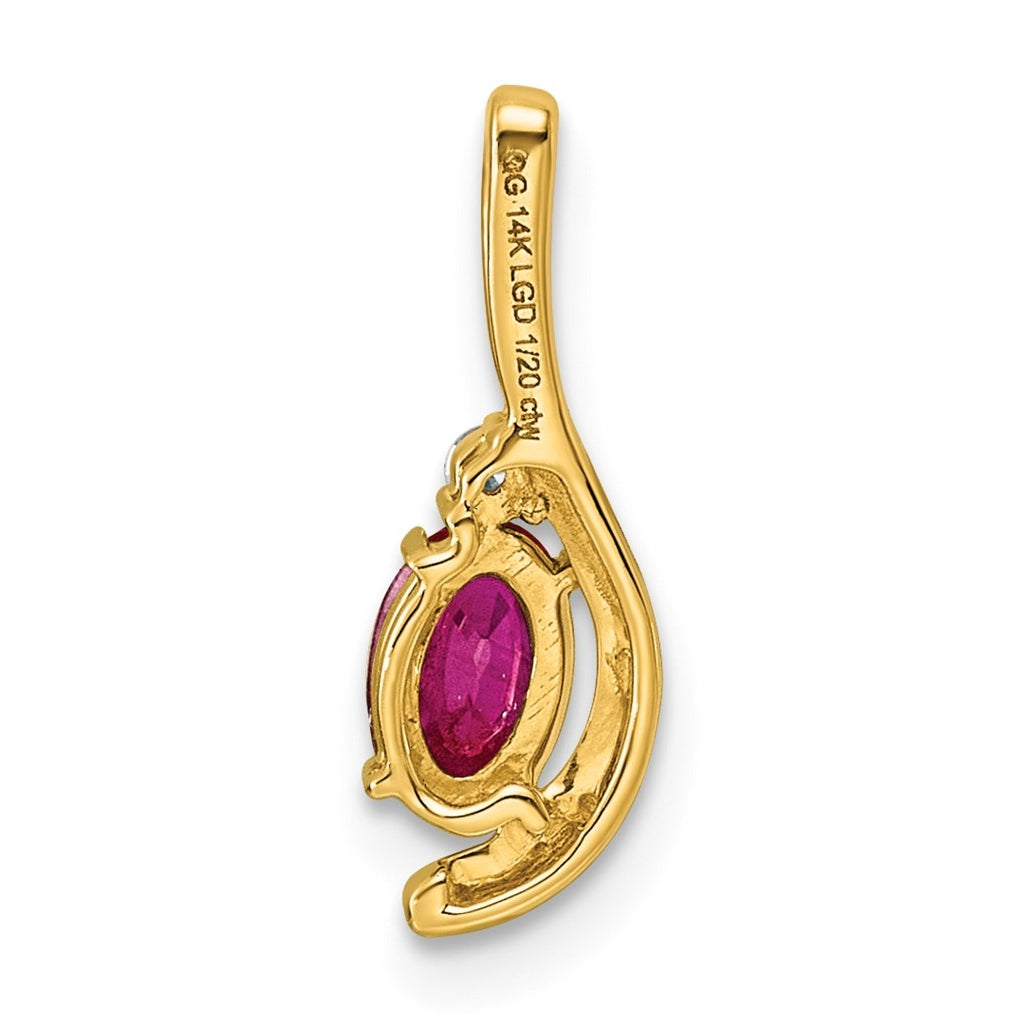 14K Yellow Gold Amethyst & Lab Grown Diamond VS/SI+ G+ February Birthstone Complete Pendant – Elegant Jewelry Gift for Birthday, Anniversary, Engagement, Wedding
