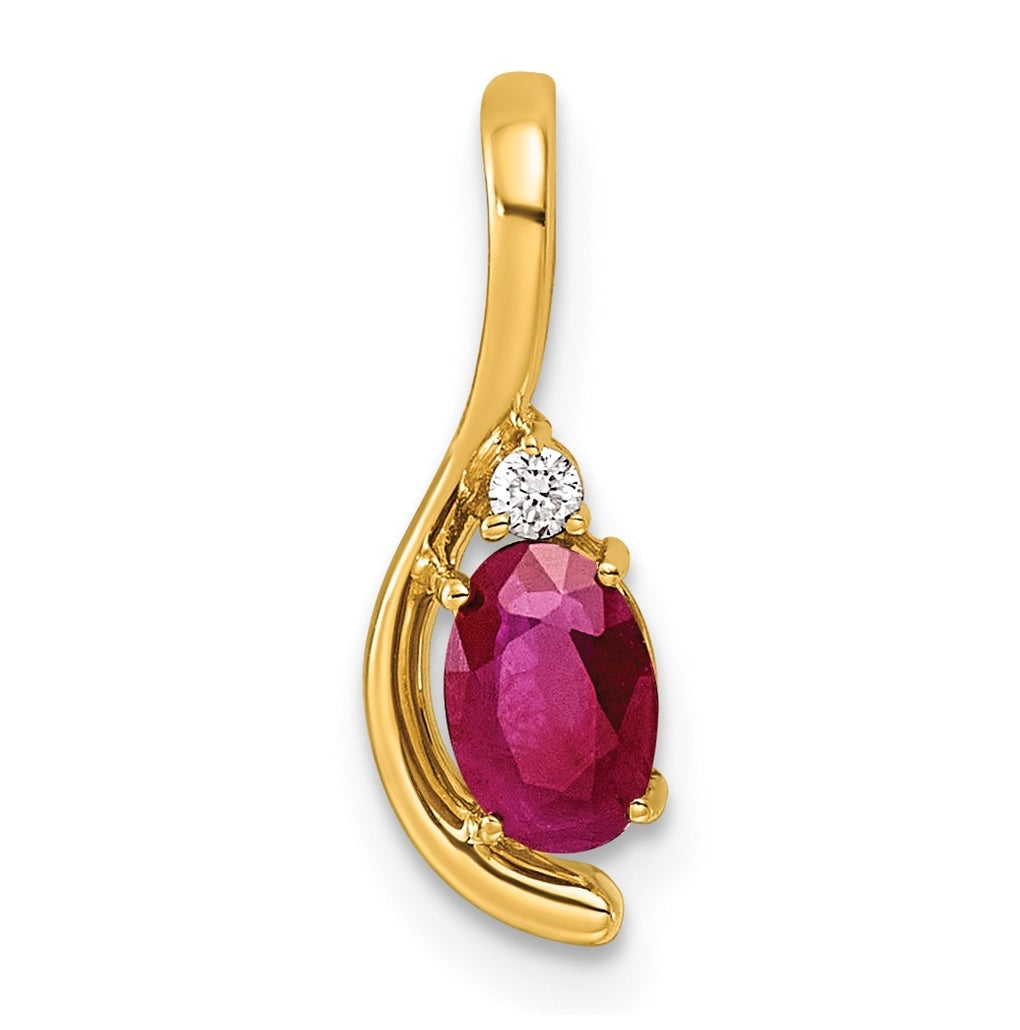 14K Yellow Gold Amethyst & Lab Grown Diamond VS/SI+ G+ February Birthstone Complete Pendant – Elegant Jewelry Gift for Birthday, Anniversary, Engagement, Wedding