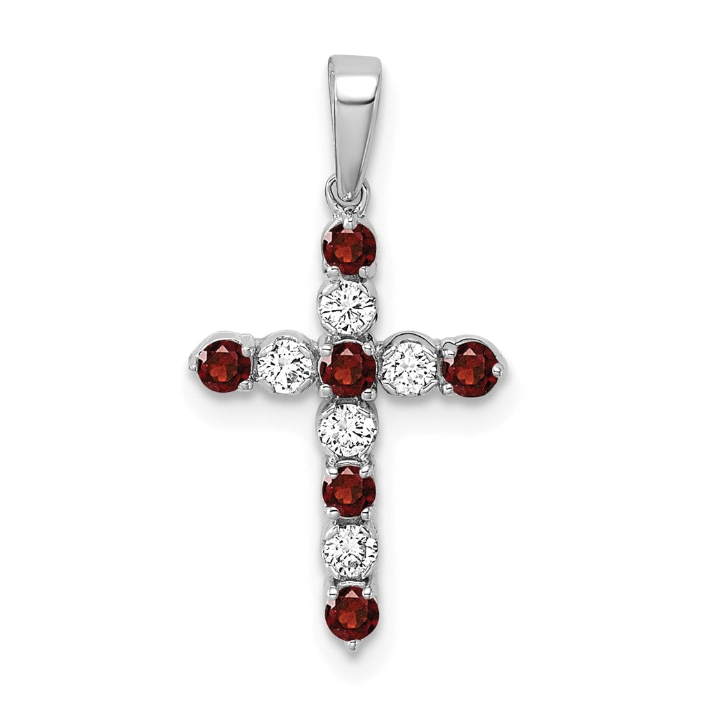 10k Yellow Gold Amethyst & 1/6 Cttw Lab Grown Diamond VS/SI+ G+ February Birthstone Complete Cross Pendant – Elegant Jewelry Gift for Birthday, Anniversary, Engagement, Wedding