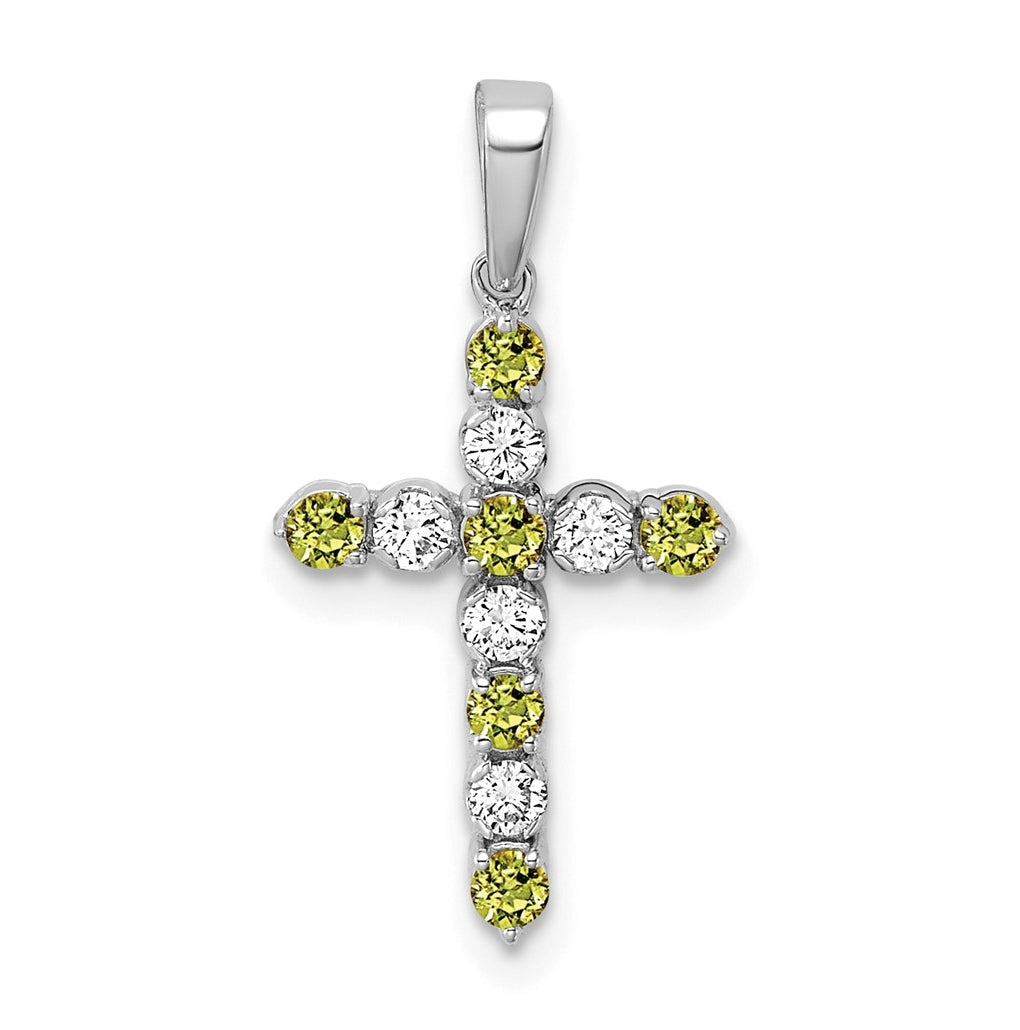 10k Yellow Gold Amethyst & 1/6 Cttw Lab Grown Diamond VS/SI+ G+ February Birthstone Complete Cross Pendant – Elegant Jewelry Gift for Birthday, Anniversary, Engagement, Wedding