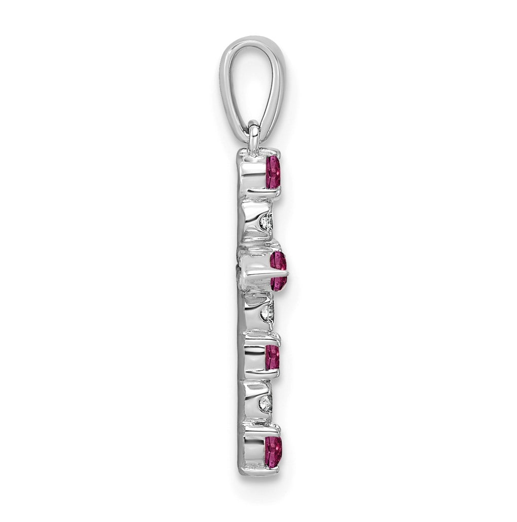 10k Yellow Gold Amethyst & 1/6 Cttw Lab Grown Diamond VS/SI+ G+ February Birthstone Complete Cross Pendant – Elegant Jewelry Gift for Birthday, Anniversary, Engagement, Wedding