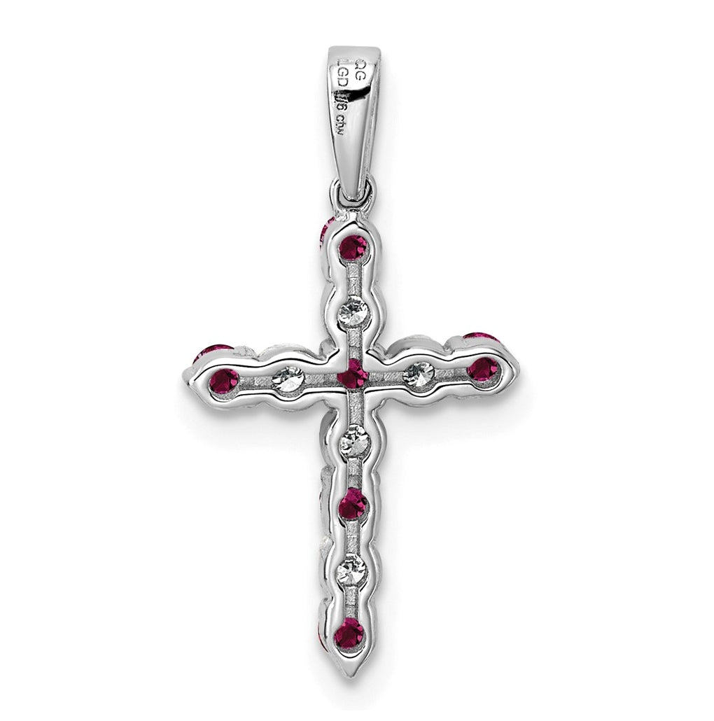 10k Yellow Gold Amethyst & 1/6 Cttw Lab Grown Diamond VS/SI+ G+ February Birthstone Complete Cross Pendant – Elegant Jewelry Gift for Birthday, Anniversary, Engagement, Wedding