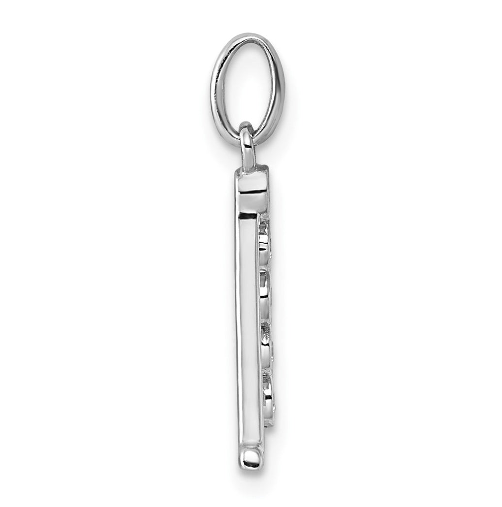 Sterling Silver Rhodium-plated 0.16 Cttw Lab Grown Diamond VS+ F+ Letter A Comp Pendant – Elegant Jewelry Gift for Birthday, Anniversary, Engagement, Wedding