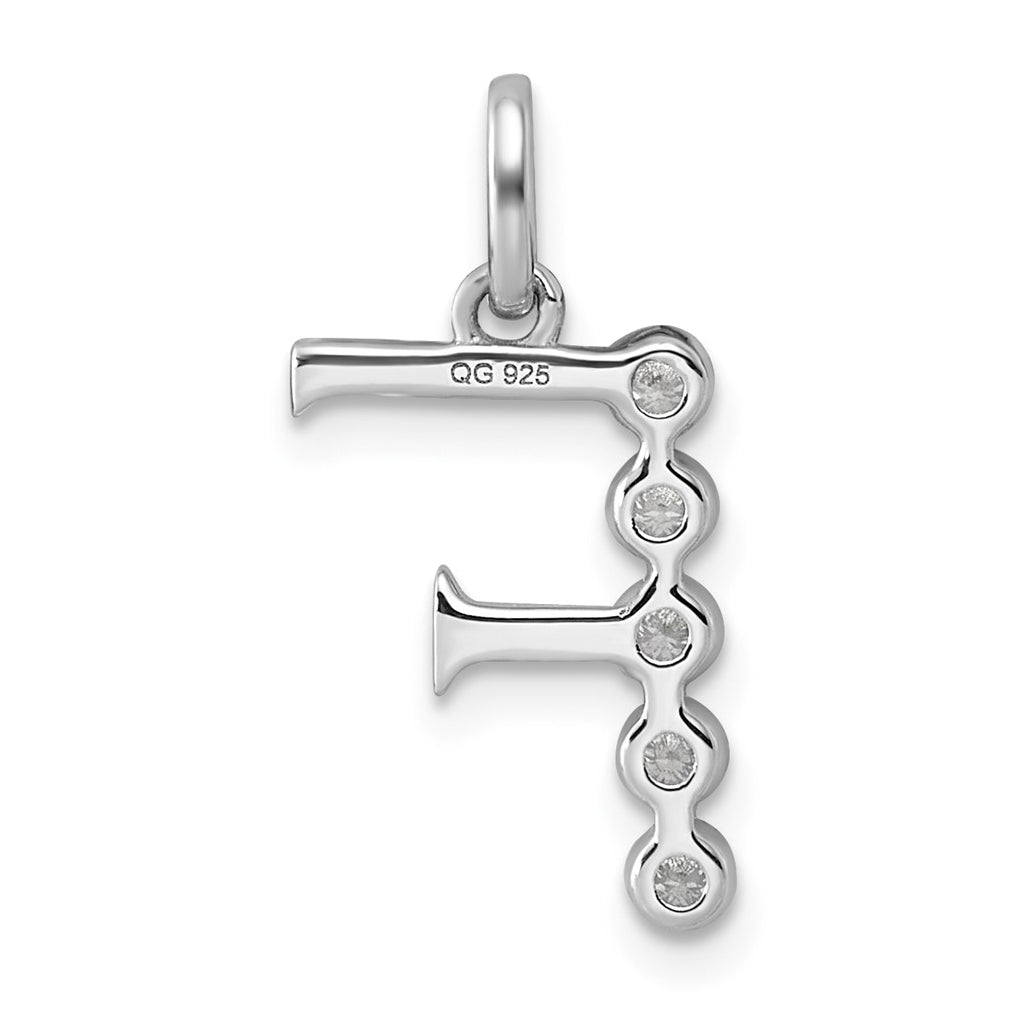 Sterling Silver Rhodium-plated 0.16 Cttw Lab Grown Diamond VS+ F+ Letter A Comp Pendant – Elegant Jewelry Gift for Birthday, Anniversary, Engagement, Wedding