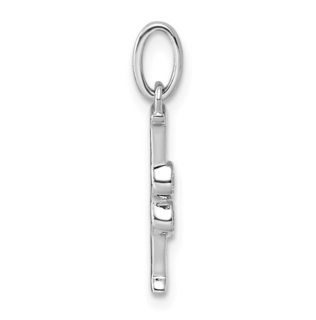 Sterling Silver Rhodium-plated 0.16 Cttw Lab Grown Diamond VS+ F+ Letter A Comp Pendant – Elegant Jewelry Gift for Birthday, Anniversary, Engagement, Wedding