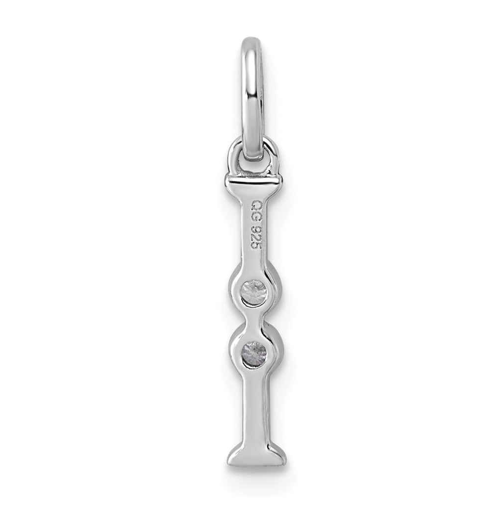 Sterling Silver Rhodium-plated 0.16 Cttw Lab Grown Diamond VS+ F+ Letter A Comp Pendant – Elegant Jewelry Gift for Birthday, Anniversary, Engagement, Wedding