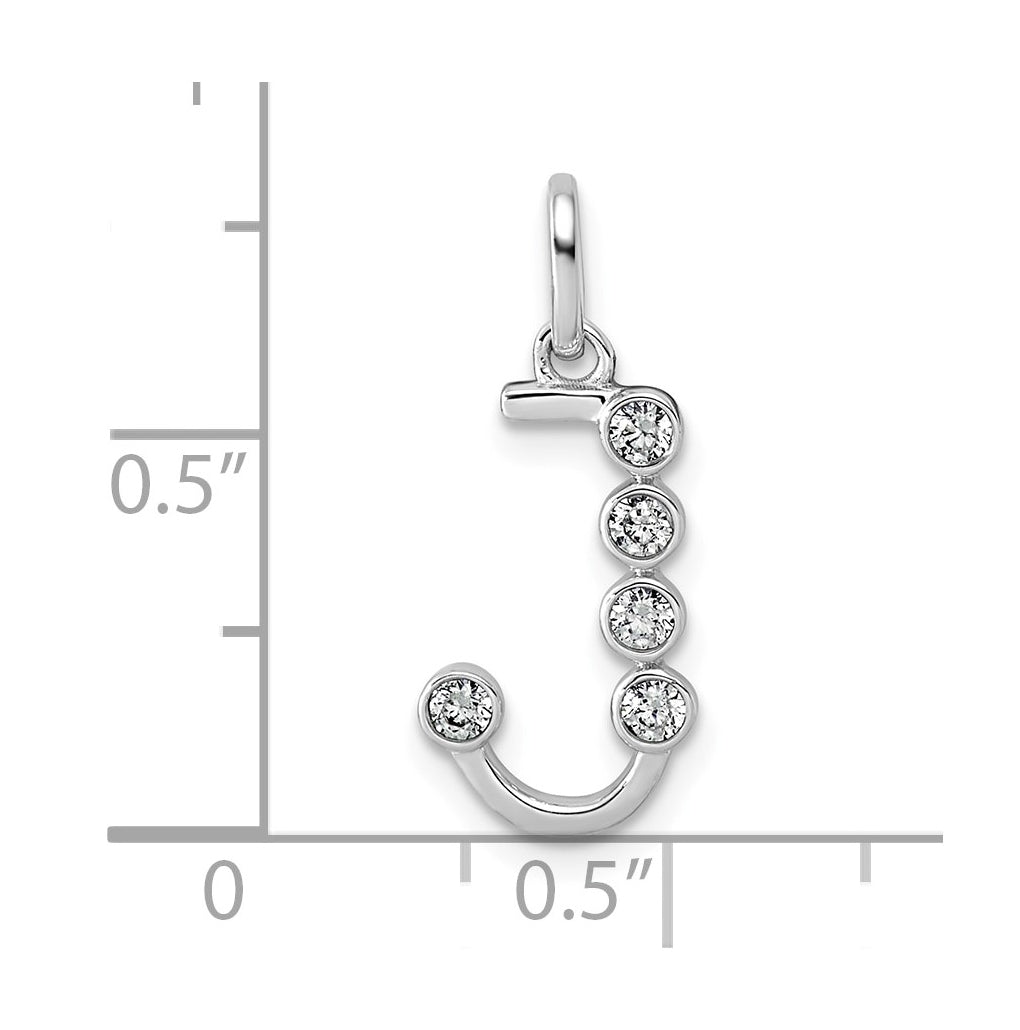 Sterling Silver Rhodium-plated 0.16 Cttw Lab Grown Diamond VS+ F+ Letter A Comp Pendant – Elegant Jewelry Gift for Birthday, Anniversary, Engagement, Wedding