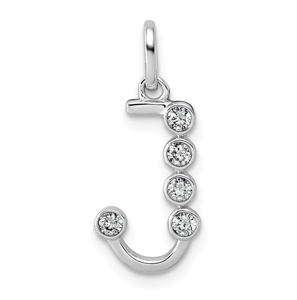 Sterling Silver Rhodium-plated 0.16 Cttw Lab Grown Diamond VS+ F+ Letter A Comp Pendant – Elegant Jewelry Gift for Birthday, Anniversary, Engagement, Wedding