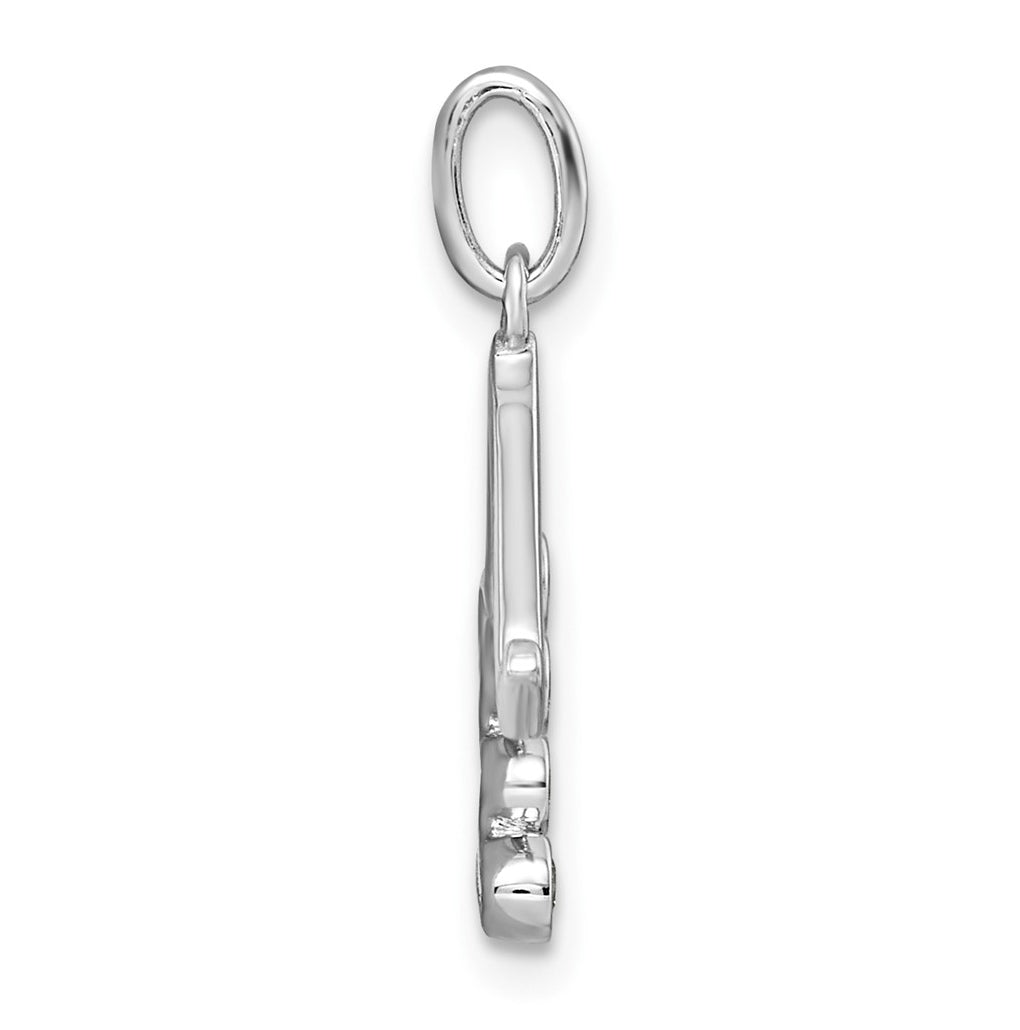 Sterling Silver Rhodium-plated 0.16 Cttw Lab Grown Diamond VS+ F+ Letter A Comp Pendant – Elegant Jewelry Gift for Birthday, Anniversary, Engagement, Wedding