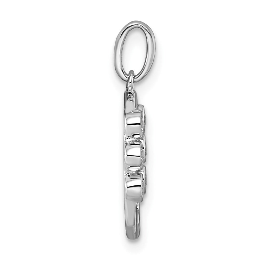 Sterling Silver Rhodium-plated 0.16 Cttw Lab Grown Diamond VS+ F+ Letter A Comp Pendant – Elegant Jewelry Gift for Birthday, Anniversary, Engagement, Wedding