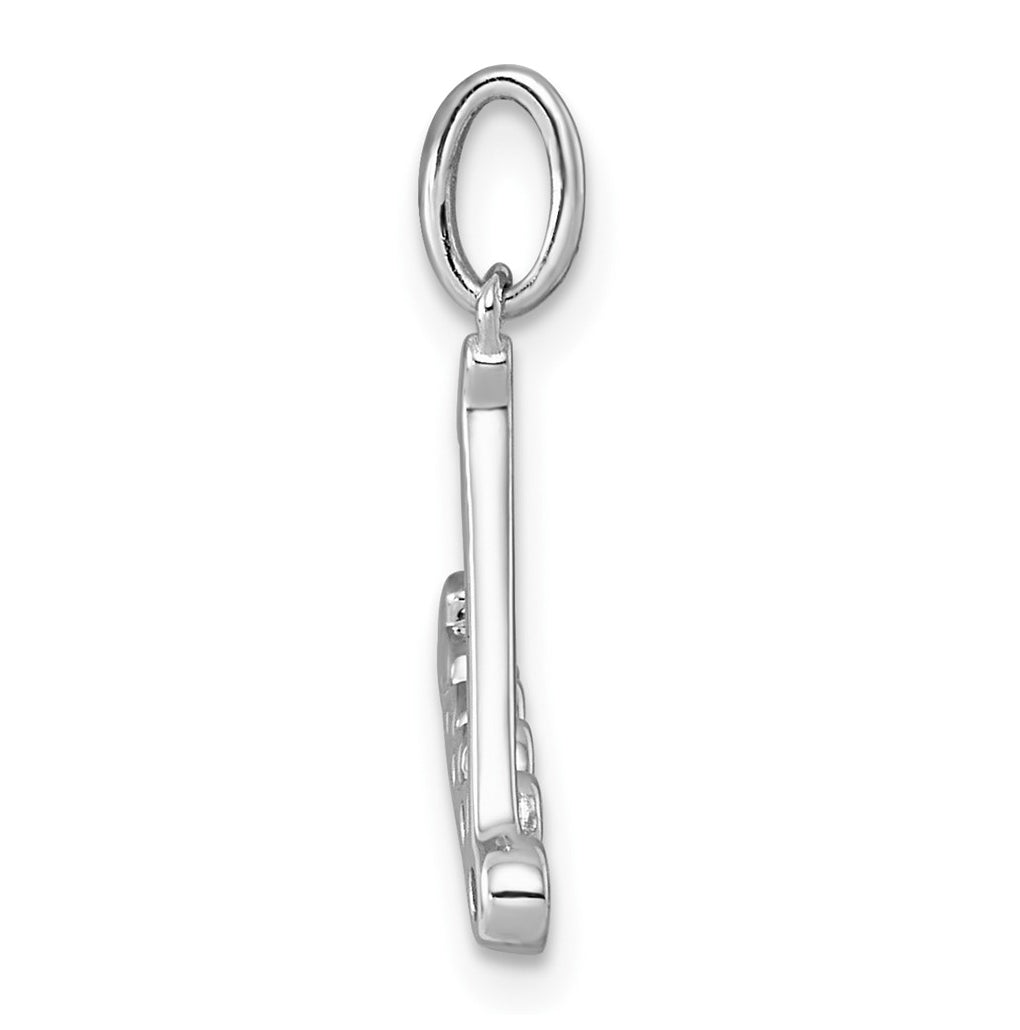 Sterling Silver Rhodium-plated 0.16 Cttw Lab Grown Diamond VS+ F+ Letter A Comp Pendant – Elegant Jewelry Gift for Birthday, Anniversary, Engagement, Wedding