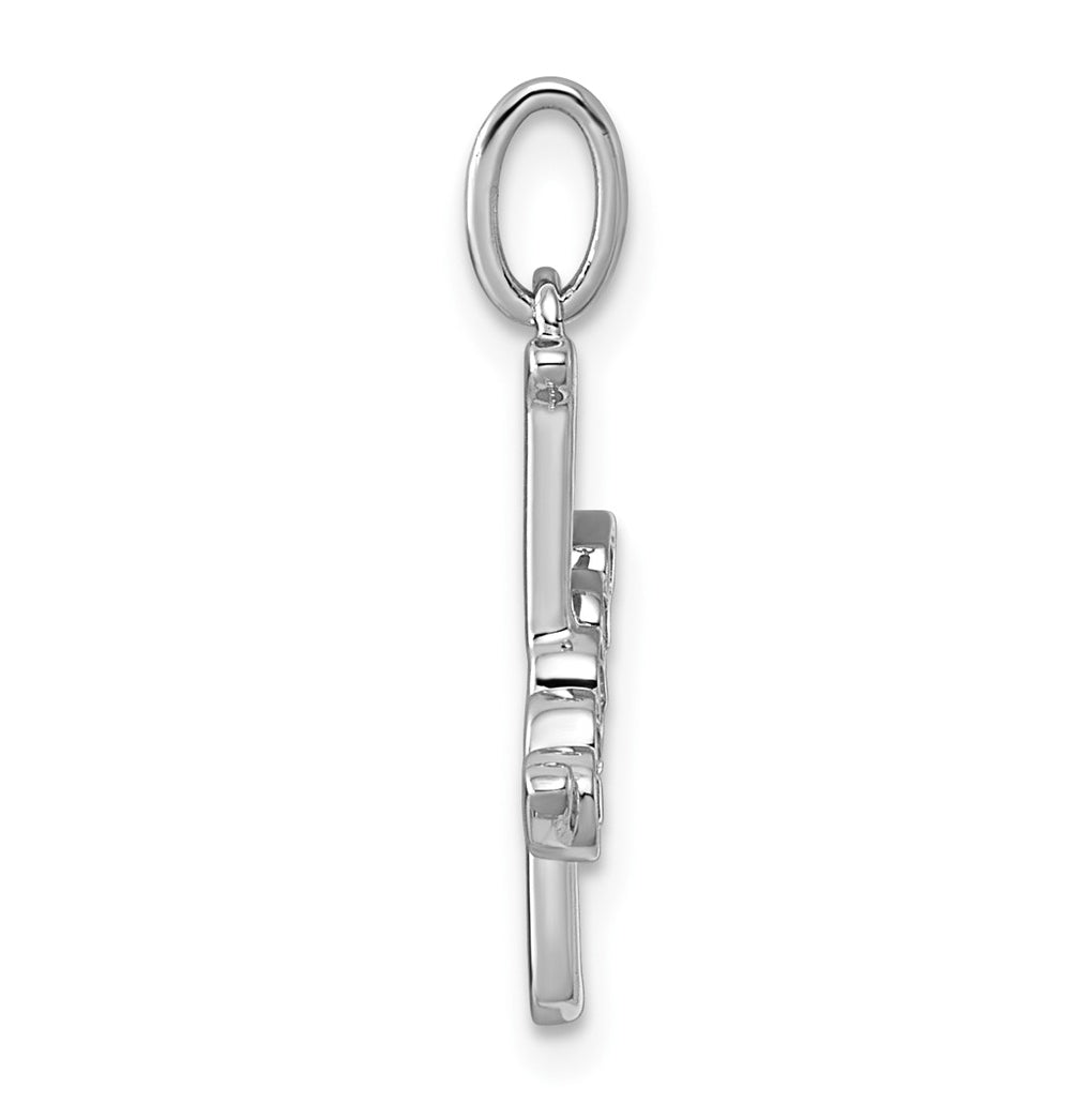 Sterling Silver Rhodium-plated 0.16 Cttw Lab Grown Diamond VS+ F+ Letter A Comp Pendant – Elegant Jewelry Gift for Birthday, Anniversary, Engagement, Wedding