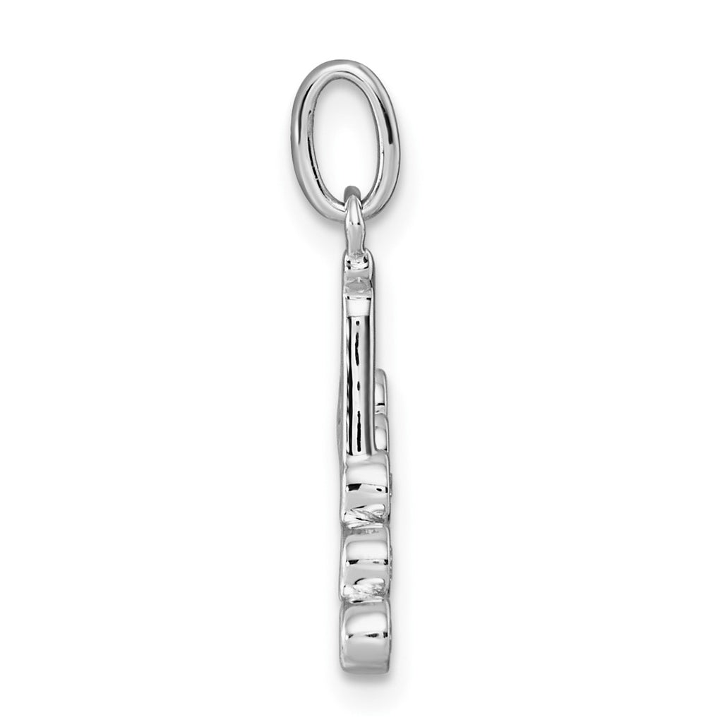 Sterling Silver Rhodium-plated 0.16 Cttw Lab Grown Diamond VS+ F+ Letter A Comp Pendant – Elegant Jewelry Gift for Birthday, Anniversary, Engagement, Wedding
