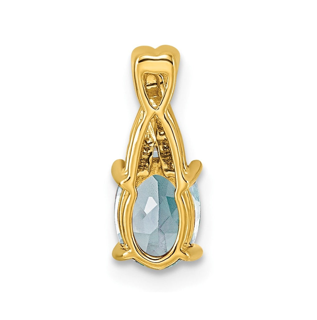 14k Yellow Gold Amethyst and Lab Grown Diamond VS/SI+ G+ Oval February Birthstone Complete Pendant – Elegant Jewelry Gift for Birthday, Anniversary, Engagement, Wedding