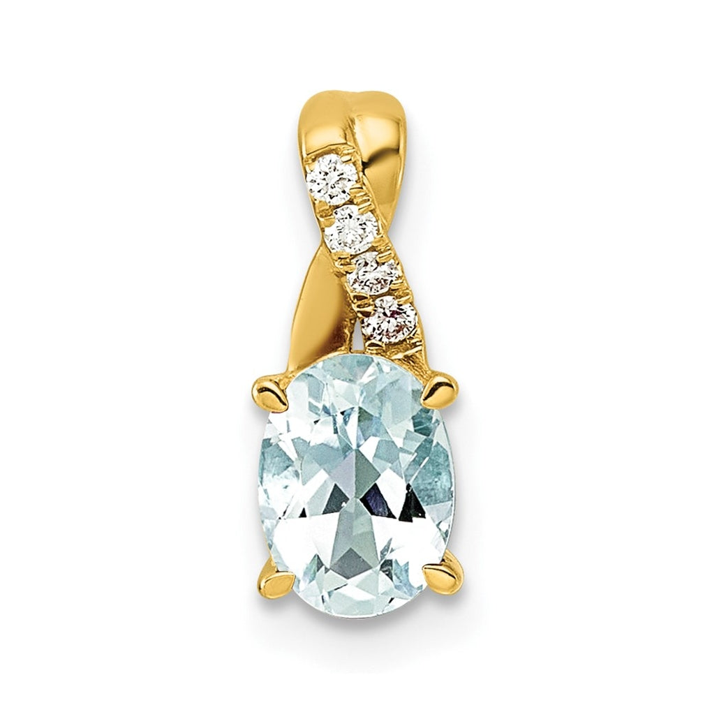 14k Yellow Gold Amethyst and Lab Grown Diamond VS/SI+ G+ Oval February Birthstone Complete Pendant – Elegant Jewelry Gift for Birthday, Anniversary, Engagement, Wedding