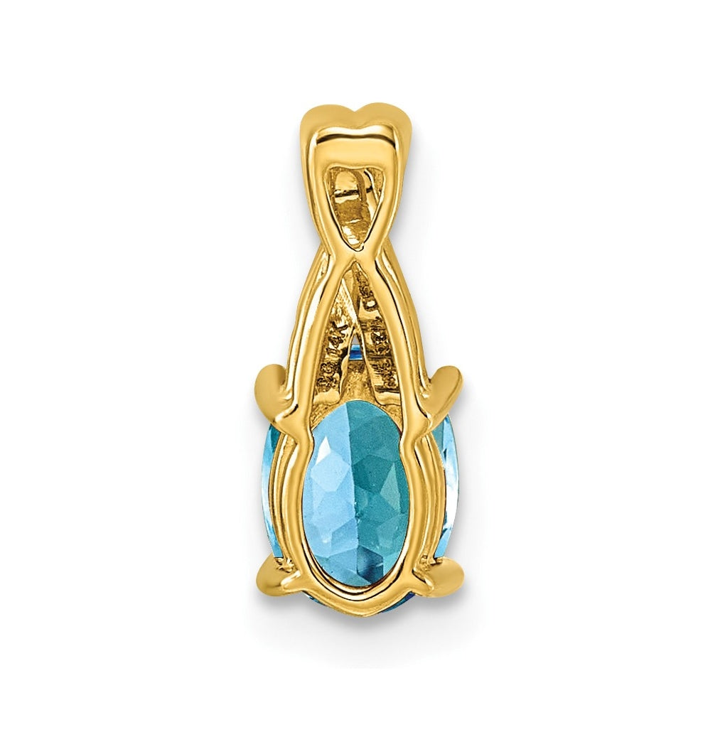 14k Yellow Gold Amethyst and Lab Grown Diamond VS/SI+ G+ Oval February Birthstone Complete Pendant – Elegant Jewelry Gift for Birthday, Anniversary, Engagement, Wedding