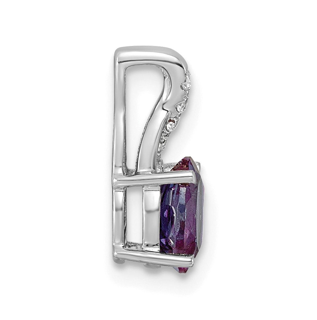 14k Yellow Gold Amethyst and Lab Grown Diamond VS/SI+ G+ Oval February Birthstone Complete Pendant – Elegant Jewelry Gift for Birthday, Anniversary, Engagement, Wedding